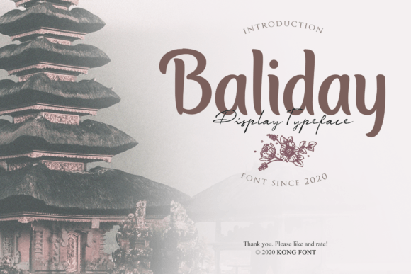 Baliday: A Playful Font for Handmade Creations