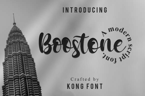 Boostone: A Playful Script Font for Modern Editorial Design