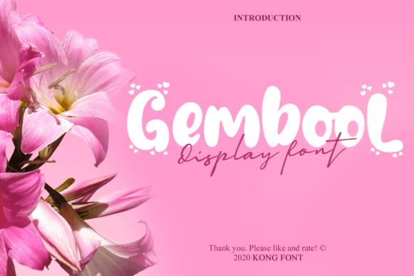 Gembool: A Playful Handwritten Font for Web Design