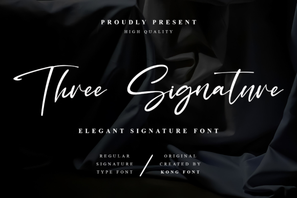 Three Signature Font for Professional Branding